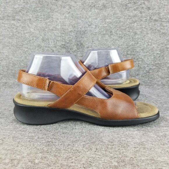 ✅Earth Shoes Juniper Brown Leather Slingback Sandals Womens 11 Wedge Heeled Shoe - Picture 9 of 10